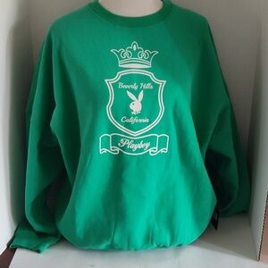 Playboy by PacSun pullover Crew Cut Green sweatshirt Nwt